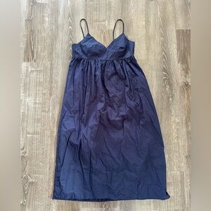 Quince Navy Blue Maxi Dress with Spaghetti Straps